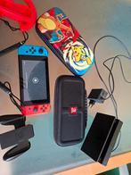 Nintendo switch met nieuwe controllers, Ophalen, Zo goed als nieuw, Switch Original