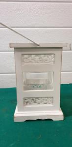 windlicht wit hout, Huis en Inrichting, Woonaccessoires | Overige, Ophalen of Verzenden, 'T Olde Gre-j, Info@toldegrej.nl, Endepoelstraat 20f Didam