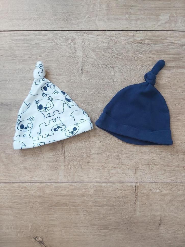 ZGAN | Set van 2 baby mutsjes, Kinderen en Baby's, Babykleding | Mutsen, Sjaals en Wanten, Zo goed als nieuw, Muts, Jongetje of Meisje