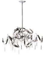 Moderne Chroom kroonluchter hallogeen verlichting, Ophalen, Zo goed als nieuw, Metaal, 50 tot 75 cm