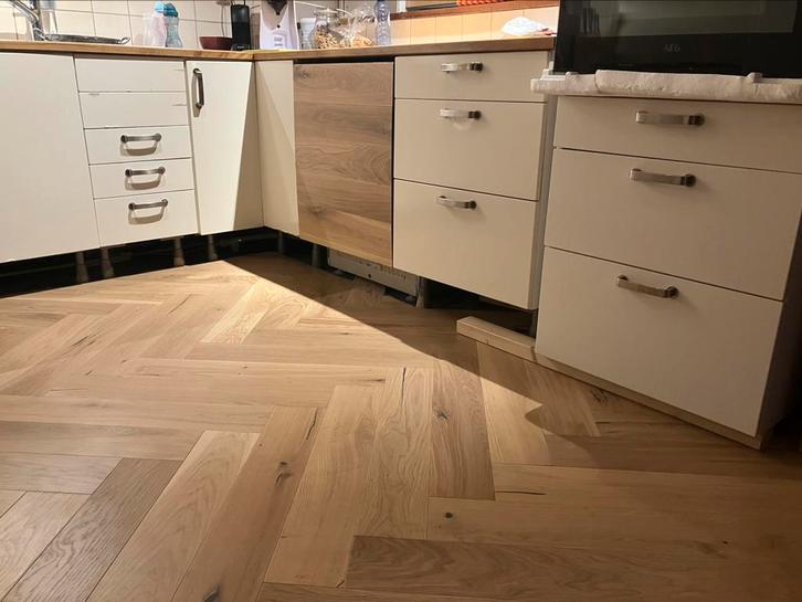 U opstelling keuken incl apparatuur, Huis en Inrichting, Keuken | Complete keukens, Gebruikt, Hoekkeuken, Wit, Ophalen