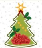 snijmallen Kerstboom (meerdelig) en tekst NIEUW, Ophalen of Verzenden, Nieuw, Kerst, Pons of Mal