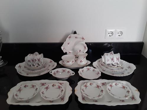 Engels Richmond thee/gebak/cake/petit four vol rose roosjes, Antiek en Kunst, Antiek | Porselein, Ophalen of Verzenden