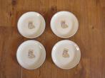 Gebaksbordjes (4 stuks) met teddybeer, Huis en Inrichting, Keuken | Servies, Gebruikt, Ophalen of Verzenden, Bord(en), Overige stijlen
