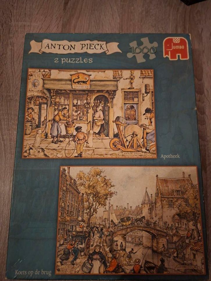 Anton Pieck Puzzel - 2 Puzzels 1000 Stukjes, Hobby en Vrije tijd, Denksport en Puzzels, Gebruikt, Legpuzzel, 500 t/m 1500 stukjes