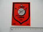 sticker oud LIEMPDE 1981 L'Union handboog sport schietsport, Verzenden, Zo goed als nieuw, Bedrijf of Vereniging