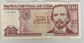 Cuba 100 Pesos 2023 lichtgebruikte staat
