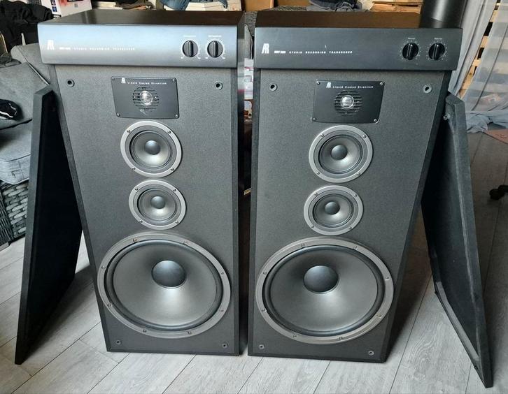 Acoustic Research Srt Studio 380's speaker set, Audio, Tv en Foto, Luidsprekers, Gebruikt, Front, Rear of Stereo speakers, 120 watt of meer