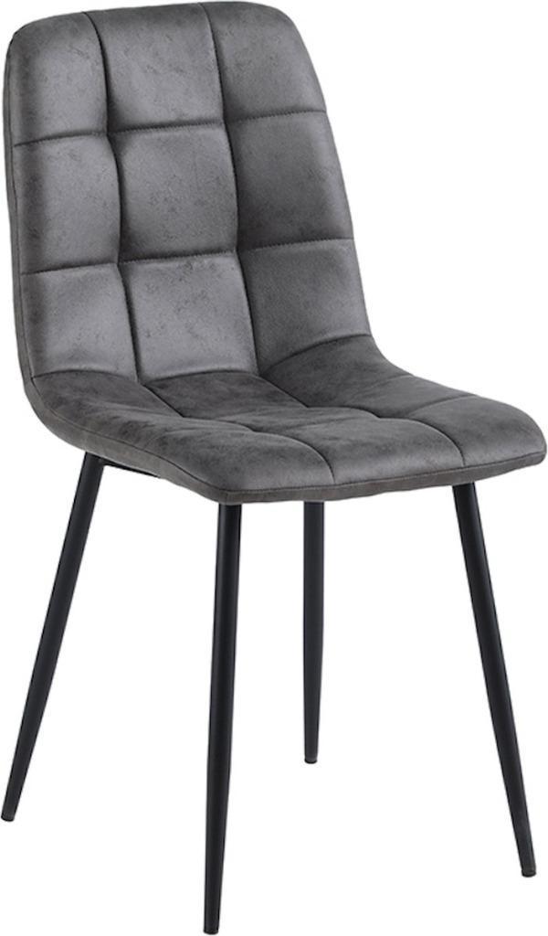 Eetkamer stoel €39,95p/st. Dani Micro fiber Actie prijs, Huis en Inrichting, Stoelen, Nieuw, Eén, Kunststof, Metaal, Stof, Grijs