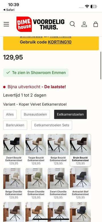 Eetkamerstoelen beschikbaar voor biedingen