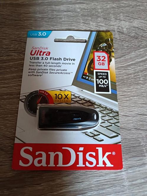 SanDisk Ultra USB 3.0 Flash Drive 32GB, Computers en Software, USB Sticks, Nieuw, Ophalen of Verzenden