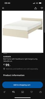 Gursken IKEA 140*200cm FREE, Huis en Inrichting, Slaapkamer | Bedden, Beige, Ophalen of Verzenden, 140 cm, Zo goed als nieuw