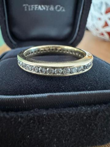 14krt gouden alliance ring bezet met diamanten 1.20ct beschikbaar voor biedingen