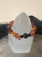 Barnsteen amber git geluk beschermt sjamaan wicca magie TIP, Ophalen of Verzenden, Nieuw, Zilver, Met edelsteen