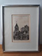 Mooie ingelijste ets van Nootdorp door Bart Reindersma., Ophalen of Verzenden