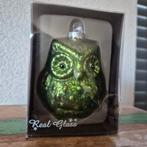 Nieuwe kerstbal glas 10 cm Uil/ Grinch groen, Ophalen of Verzenden, Nieuw