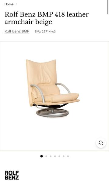 ROLF BENZ Torino fauteuil kwalitatieve leren stoel beschikbaar voor biedingen