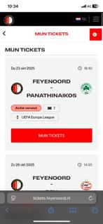 feyenoord panathinaikos tickets y1, Tickets en Kaartjes