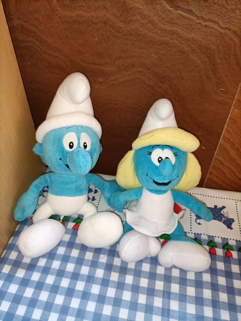 Smurf en Smurfin knuffel smurfen 30 cm groot, Verzamelen, Smurfen, Ophalen of Verzenden, Zo goed als nieuw