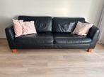 Mooie lederen 2,5 zits bank, Ophalen, Driepersoons, Zo goed als nieuw, Rechte bank