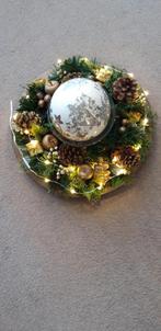 Goudkleurig bord met groen/goud kerst, Diversen, Kerst, Ophalen of Verzenden, Zo goed als nieuw