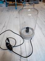 Lamp glazen stolp met betonnen voet, Huis en Inrichting, Lampen | Tafellampen, Ophalen of Verzenden, Zo goed als nieuw, Minder dan 50 cm