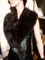 Vintage echte bruine 115cm bontstola bontvstola bontkraag, Ophalen of Verzenden, Zo goed als nieuw, Sjaal