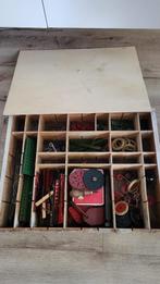 Vintage uitgebreide Meccano set in grote houten doos, Antiek en Kunst, Antiek | Speelgoed, Ophalen