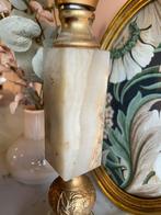 Vintage tafellampje onyx marmer messing, Gebruikt, Vintage, Ophalen of Verzenden, Minder dan 50 cm