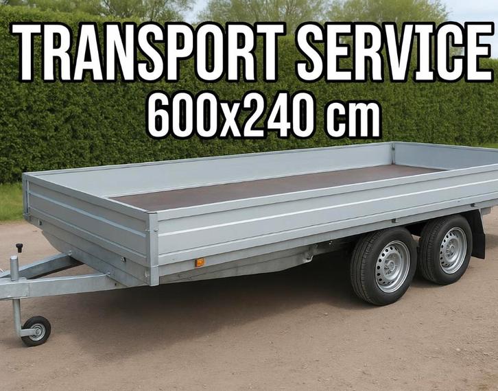 Transportservice met “grote” aanhanger (600 x 240 cm), Doe-het-zelf en Verbouw, Transportwagens, Zo goed als nieuw, Steekwagen