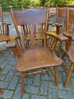 4 houten stoelen, handgemaakt, super goede staat, Ophalen, Zo goed als nieuw, Bruin