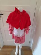 Verkleedkleren: Roodkapje met losse schort en cape mt 128, Kinderen en Baby's, Carnavalskleding en Verkleedspullen, Ophalen of Verzenden