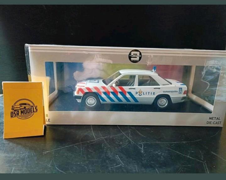 1:18 Mercedes Benz 190 Politie Voertuig, Hobby en Vrije tijd, Modelauto's | 1:18, Nieuw, Auto, Overige merken, Ophalen of Verzenden