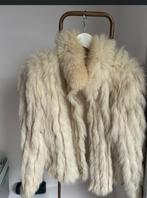 Blauwe vossenbontjas blue fox Saga Fox, Kleding | Dames, Ophalen, Zo goed als nieuw, Maat 36 (S), Beige