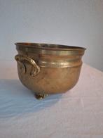 Messing ronde bak met oortjes, Antiek en Kunst, Antiek | Koper en Brons, Ophalen of Verzenden, Koper
