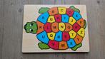 Schildpad Puzzel met Letters, Ophalen of Verzenden, 10 tot 50 stukjes, Zo goed als nieuw, Van hout