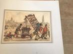 Anton pieck voorbeeld middelburg 19 e eeuw met reclamebord, Verzenden, 1980 tot heden, Zo goed als nieuw, Prent