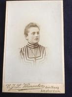 Kabinetfoto, Dame, C.J.L. VERMEULEN, DEN HAAG, Ophalen of Verzenden, Voor 1940, Gebruikt, Foto