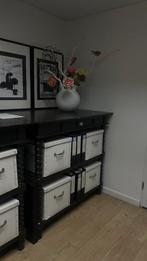 Zwarte tafel / dressoir (hoog), Huis en Inrichting, Kasten | Dressoirs, Ophalen, Gebruikt, 25 tot 50 cm, 100 tot 150 cm
