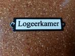 Emaille deurbordje logeerkamer in mooie staat, Ophalen of Verzenden, Gebruikt