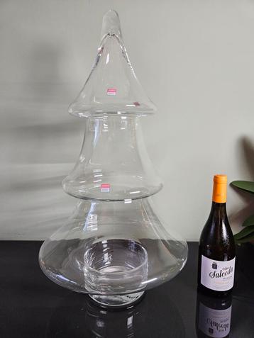 Glazen kerstboom met deksel, Jadeco glas beschikbaar voor biedingen