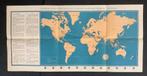Grote poster zeelijnen 1948 stoomvaartmaatschappij Nederland, Gebruikt, Ophalen of Verzenden, Kaart, Foto of Prent, Motorboot of Zeilboot