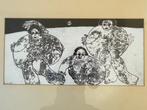 Ans Wortel |  De komst der bolbuikers, Antiek en Kunst, Kunst | Etsen en Gravures, Ophalen