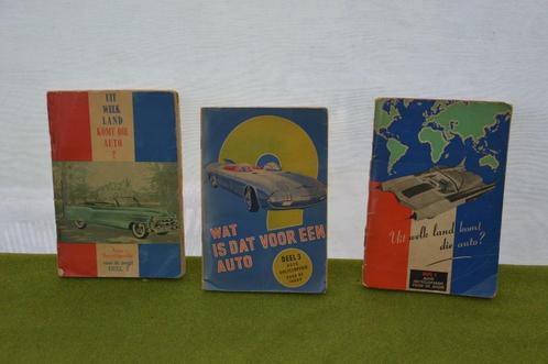 3 oude plaatjesalbums: Uit welk land komt die auto? Jaren 50, Boeken, Prentenboeken en Plaatjesalbums, Gelezen, Plaatjesalbum