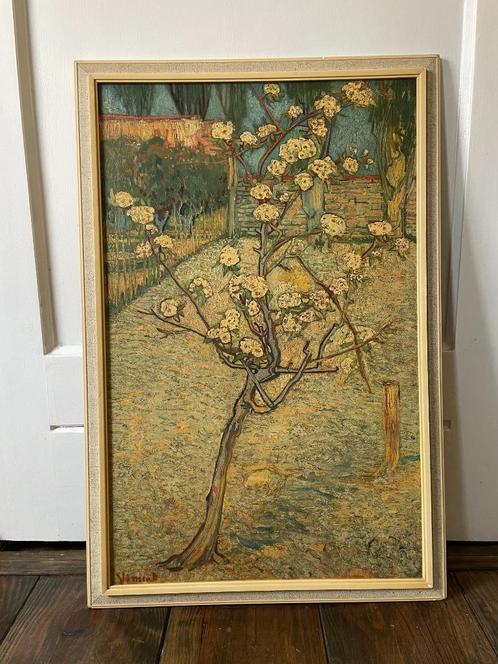 Kunstplaat “Perenboompje in bloei” –Vincent van Gogh 47x71cm, Antiek en Kunst, Kunst | Schilderijen | Klassiek, Ophalen