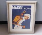 Nostalgische reclame prent van Maggi Aroma ingelijst, Verzamelen, Ophalen of Verzenden, Gebruikt, Reclamebord