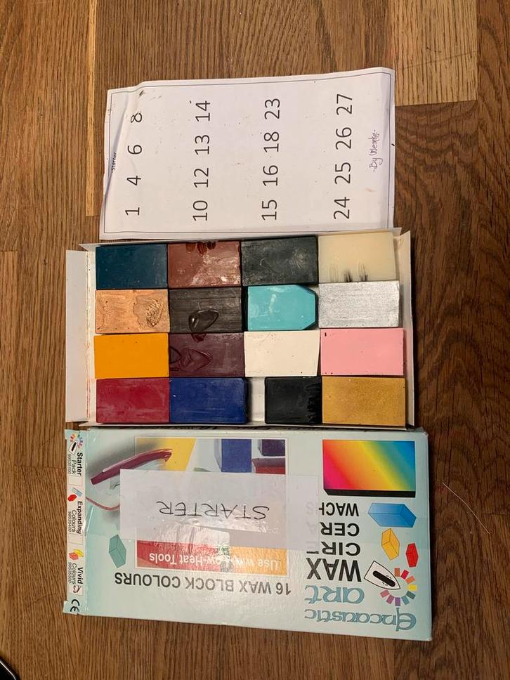 Encaustic Art Wasblokjes Set, Hobby en Vrije tijd, Schilderen, Zo goed als nieuw, Overige typen, Ophalen of Verzenden