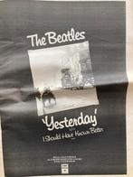 Paginagrote A3 advertentie BEATLES Yesterday release, Cd's en Dvd's, Ophalen of Verzenden