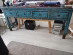 Antieke sidetable, Huis en Inrichting, Ophalen, Zo goed als nieuw, 25 tot 50 cm, Rechthoekig