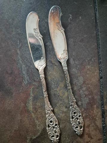 Vintage Zilveren Botermesjes (Set van 2) beschikbaar voor biedingen